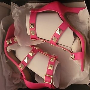 Pink Rockstud heels